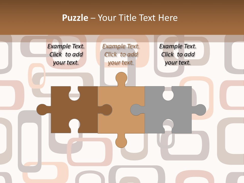 Seamless Retro Squares In Autumn Shades - Tiles In Any Direction PowerPoint Template