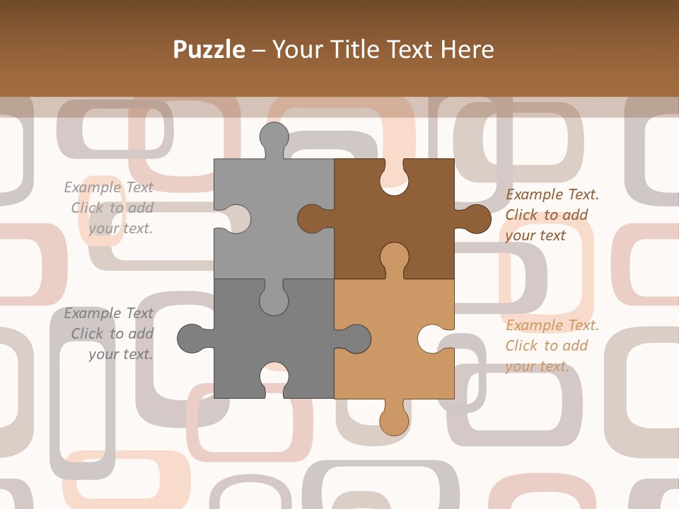 Seamless Retro Squares In Autumn Shades - Tiles In Any Direction PowerPoint Template