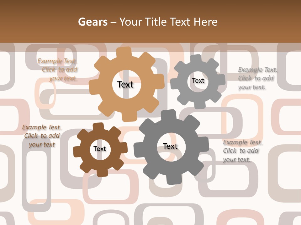 Seamless Retro Squares In Autumn Shades - Tiles In Any Direction PowerPoint Template