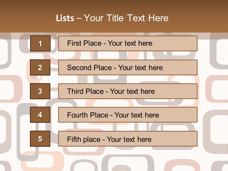 Seamless Retro Squares In Autumn Shades - Tiles In Any Direction PowerPoint Template