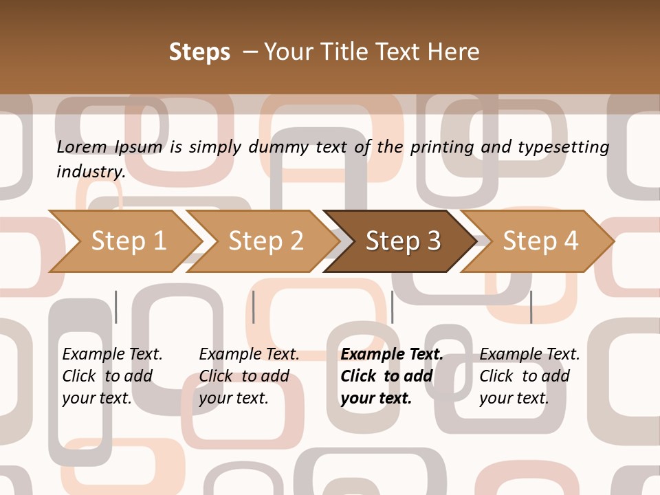 Seamless Retro Squares In Autumn Shades - Tiles In Any Direction PowerPoint Template