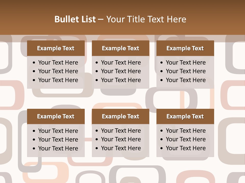 Seamless Retro Squares In Autumn Shades - Tiles In Any Direction PowerPoint Template