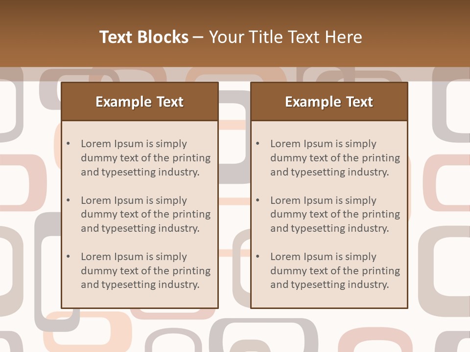 Seamless Retro Squares In Autumn Shades - Tiles In Any Direction PowerPoint Template