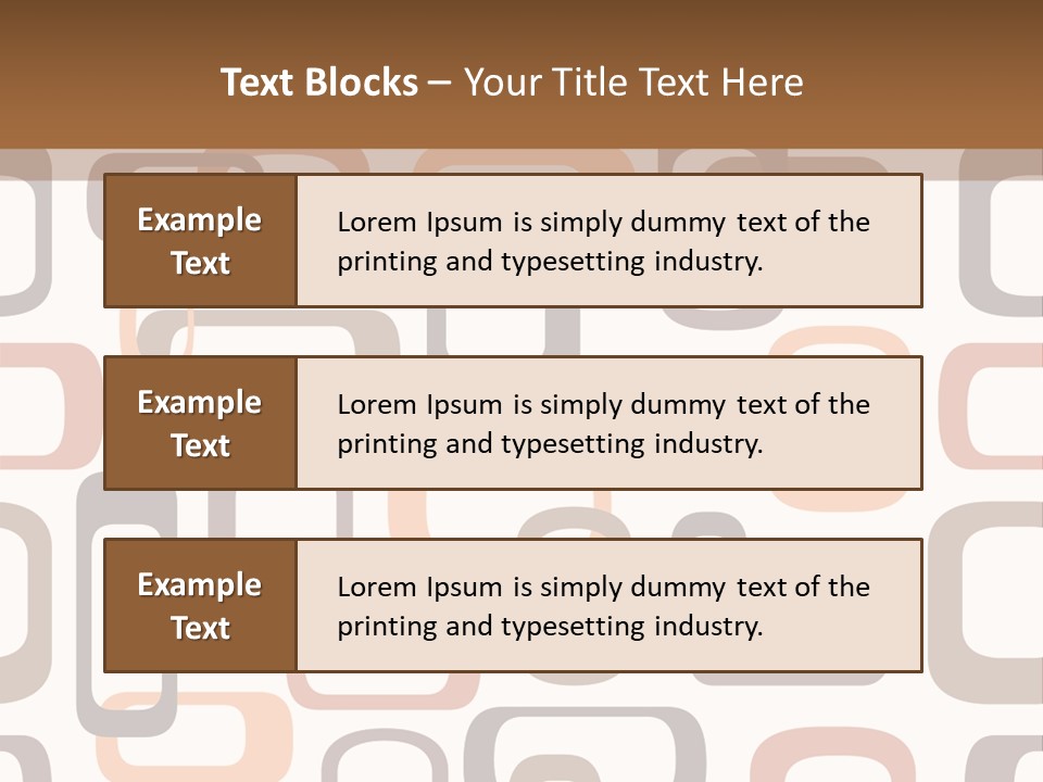 Seamless Retro Squares In Autumn Shades - Tiles In Any Direction PowerPoint Template