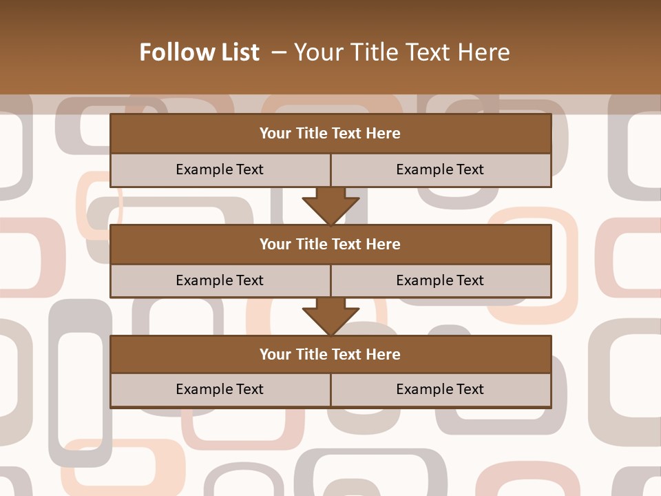 Seamless Retro Squares In Autumn Shades - Tiles In Any Direction PowerPoint Template