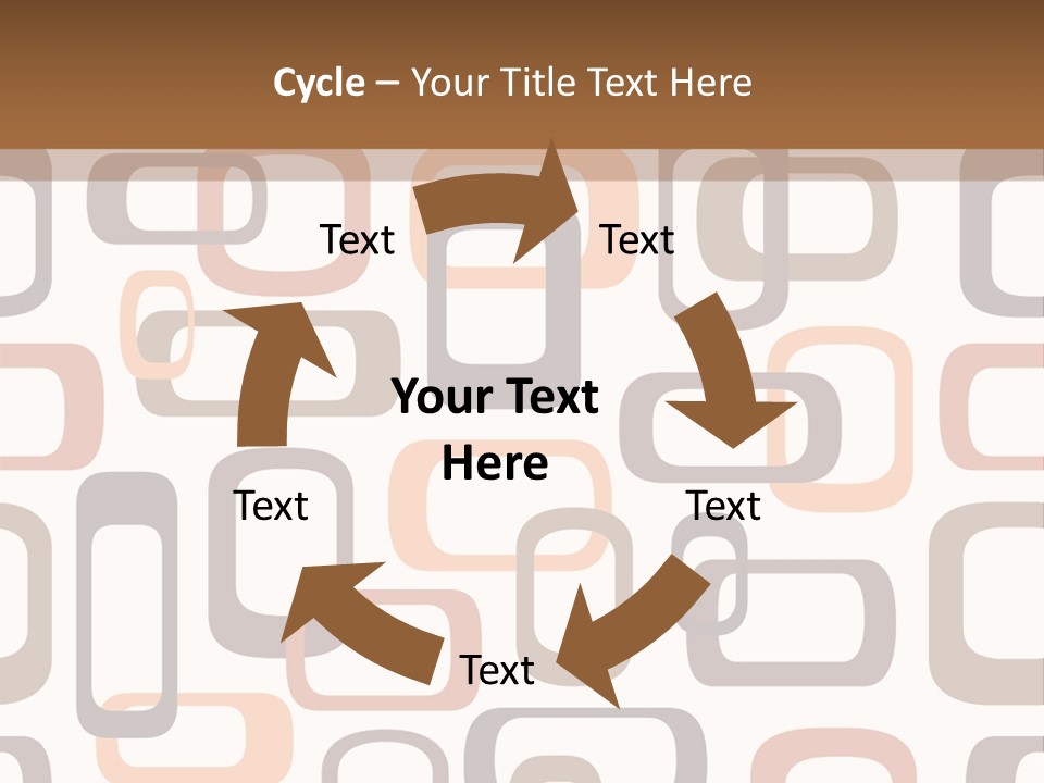 Seamless Retro Squares In Autumn Shades - Tiles In Any Direction PowerPoint Template