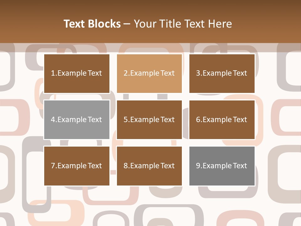 Seamless Retro Squares In Autumn Shades - Tiles In Any Direction PowerPoint Template