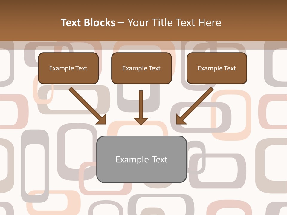 Seamless Retro Squares In Autumn Shades - Tiles In Any Direction PowerPoint Template