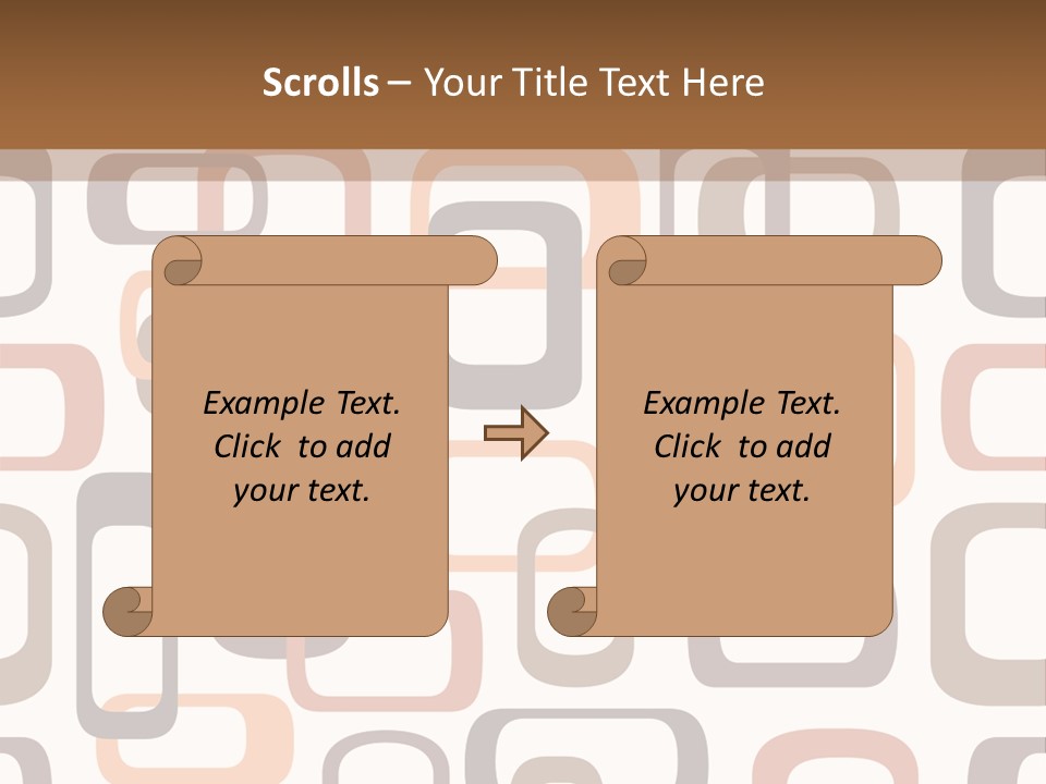 Seamless Retro Squares In Autumn Shades - Tiles In Any Direction PowerPoint Template