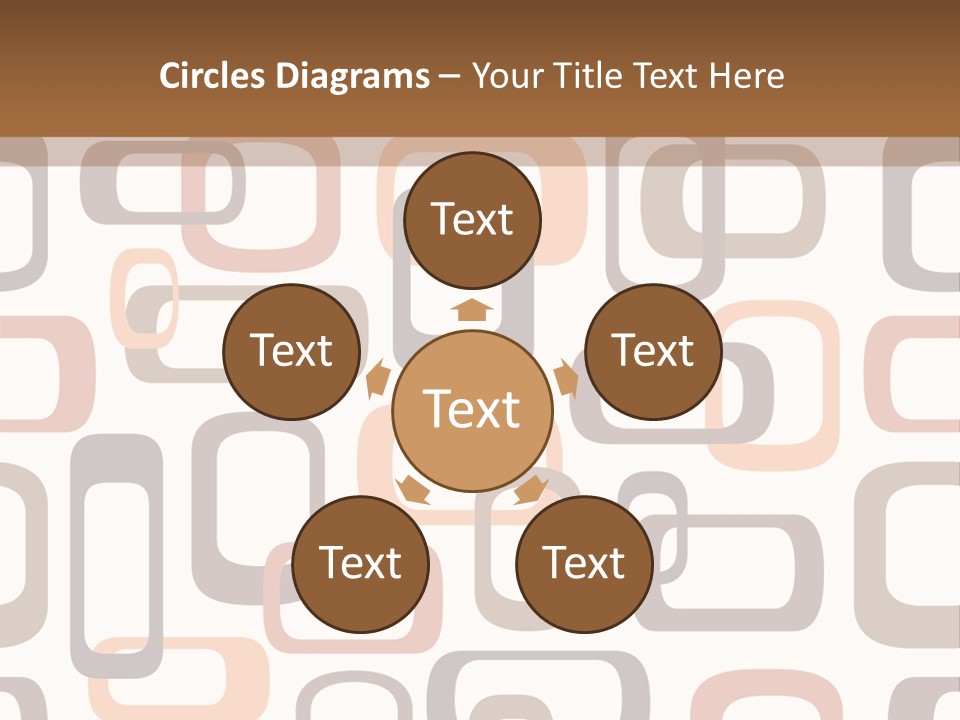 Seamless Retro Squares In Autumn Shades - Tiles In Any Direction PowerPoint Template