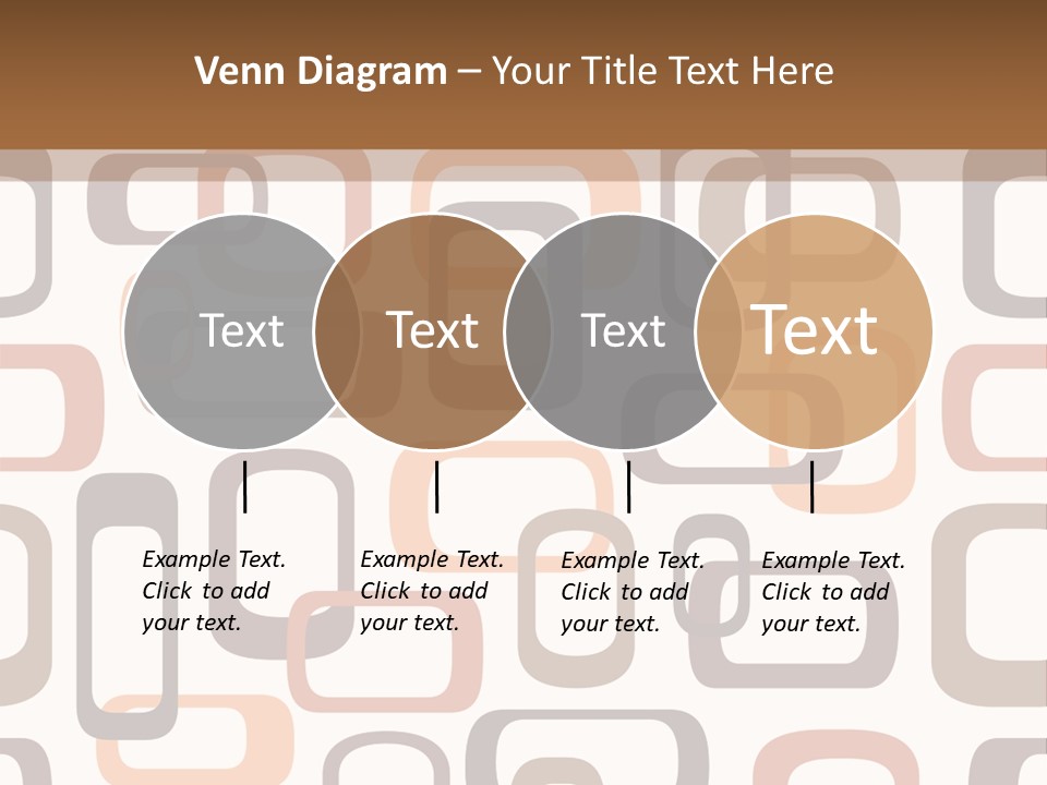 Seamless Retro Squares In Autumn Shades - Tiles In Any Direction PowerPoint Template