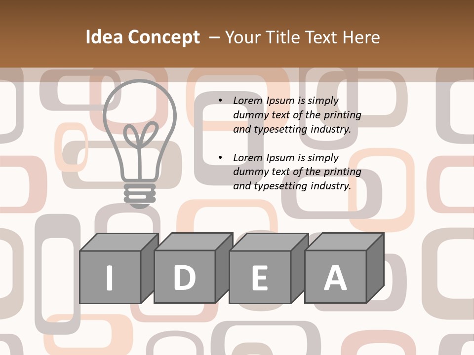 Seamless Retro Squares In Autumn Shades - Tiles In Any Direction PowerPoint Template