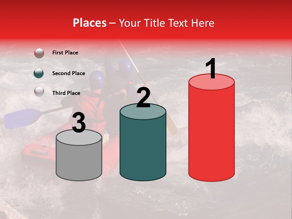 Rafting On A River Soca, Slovenia, Triglav National Park PowerPoint Template