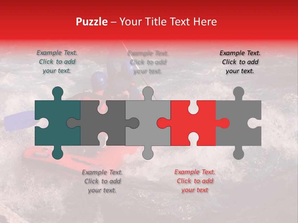 Rafting On A River Soca, Slovenia, Triglav National Park PowerPoint Template