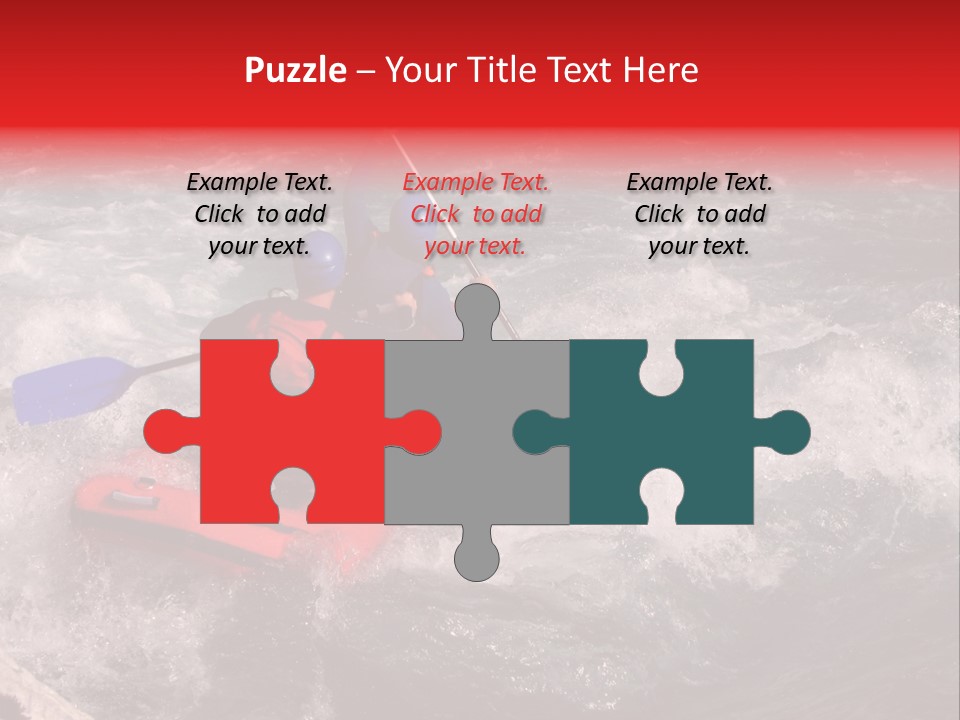 Rafting On A River Soca, Slovenia, Triglav National Park PowerPoint Template