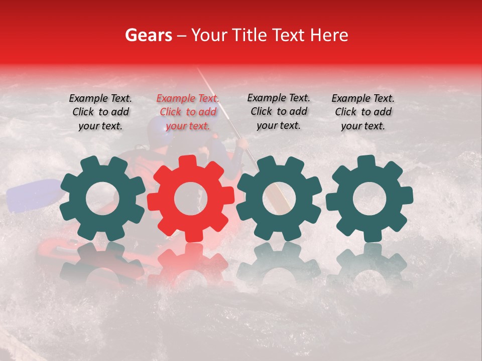 Rafting On A River Soca, Slovenia, Triglav National Park PowerPoint Template