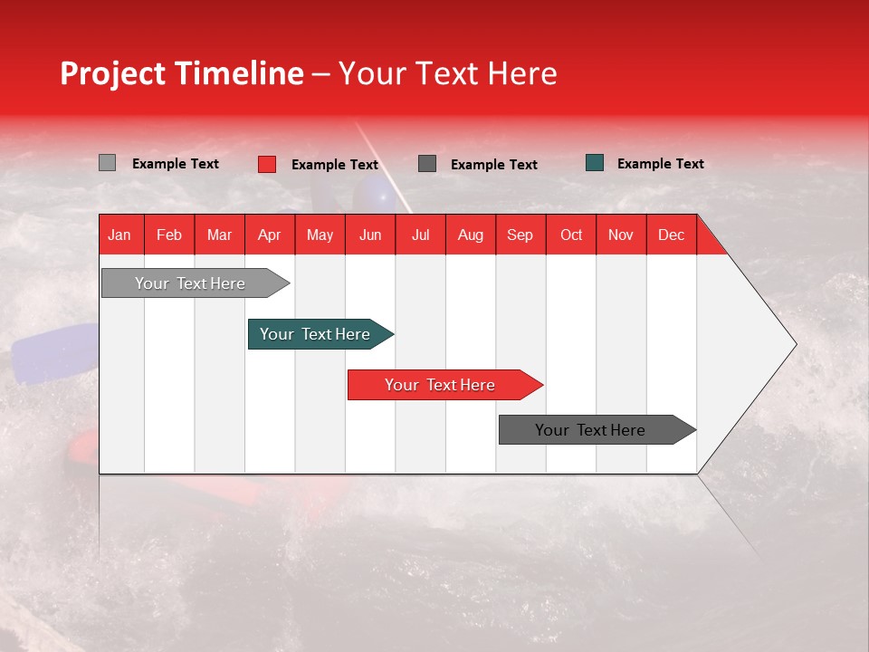Rafting On A River Soca, Slovenia, Triglav National Park PowerPoint Template