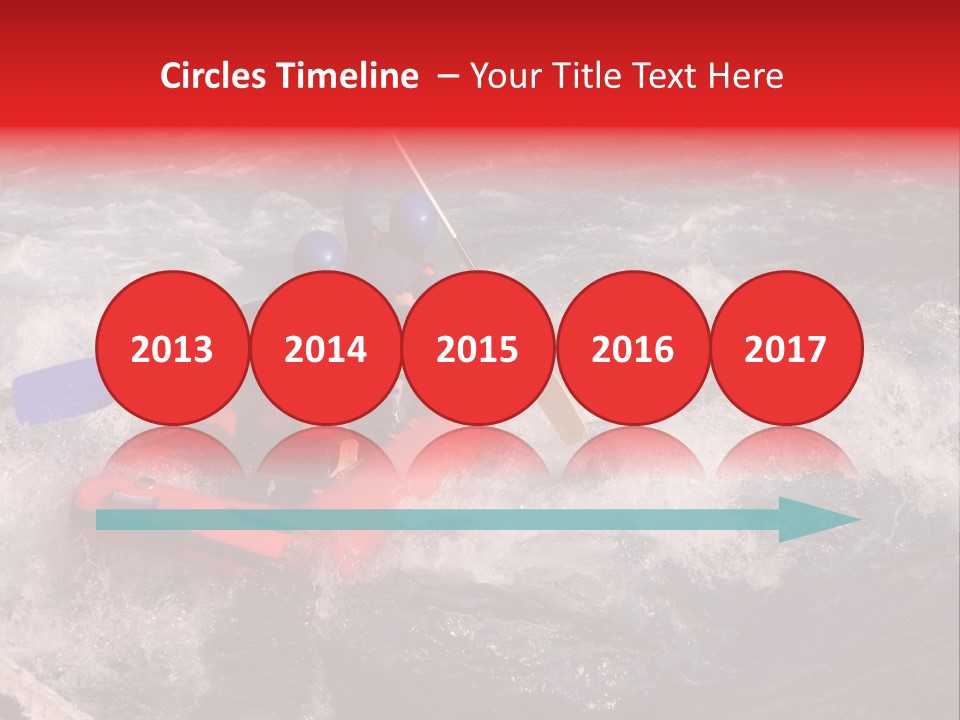 Rafting On A River Soca, Slovenia, Triglav National Park PowerPoint Template