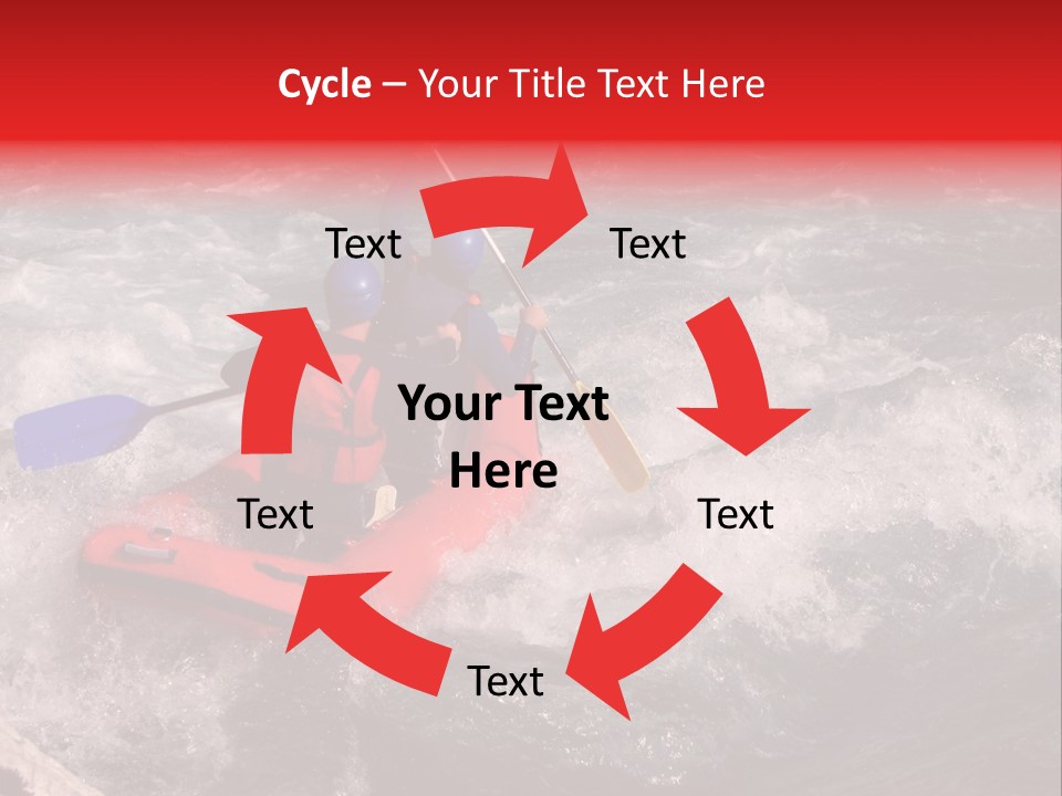 Rafting On A River Soca, Slovenia, Triglav National Park PowerPoint Template