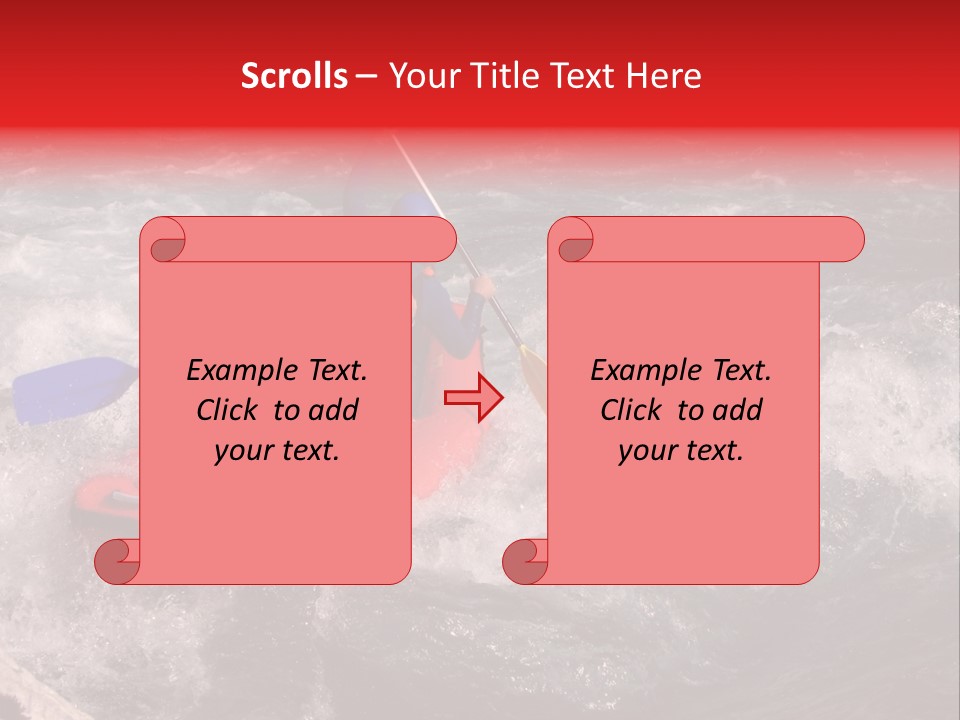 Rafting On A River Soca, Slovenia, Triglav National Park PowerPoint Template