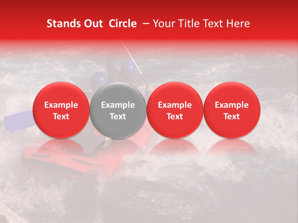 Rafting On A River Soca, Slovenia, Triglav National Park PowerPoint Template