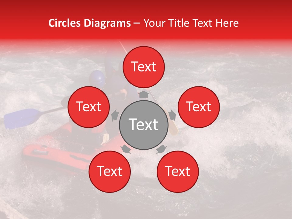 Rafting On A River Soca, Slovenia, Triglav National Park PowerPoint Template