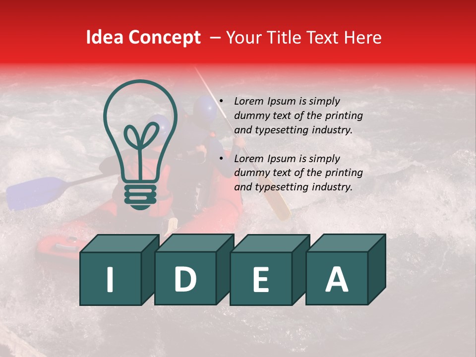 Rafting On A River Soca, Slovenia, Triglav National Park PowerPoint Template