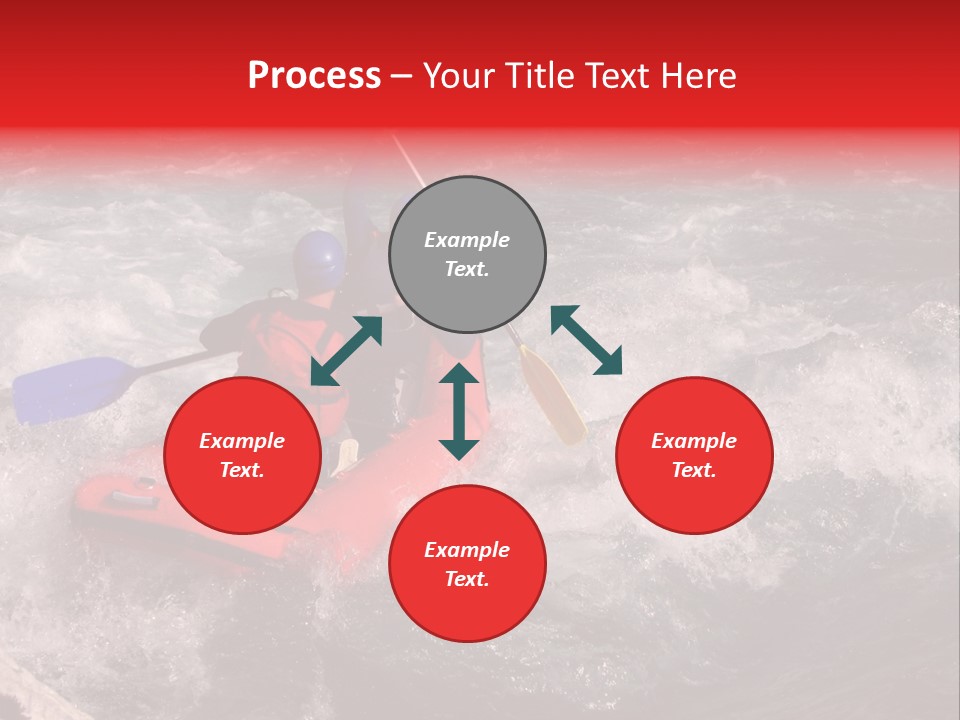 Rafting On A River Soca, Slovenia, Triglav National Park PowerPoint Template