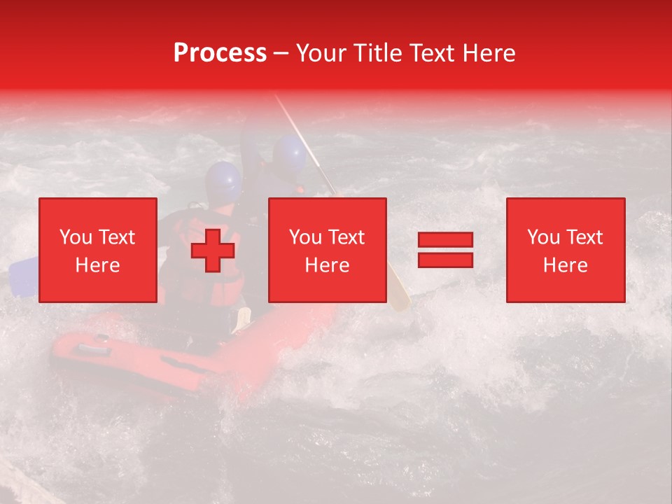 Rafting On A River Soca, Slovenia, Triglav National Park PowerPoint Template