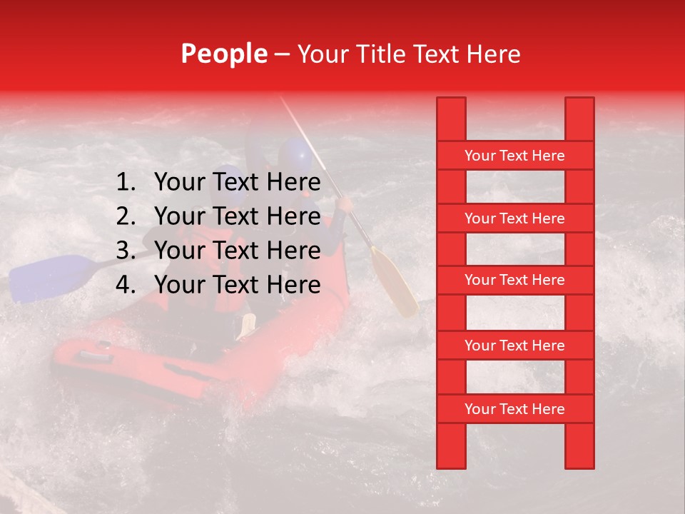 Rafting On A River Soca, Slovenia, Triglav National Park PowerPoint Template