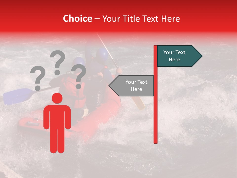 Rafting On A River Soca, Slovenia, Triglav National Park PowerPoint Template