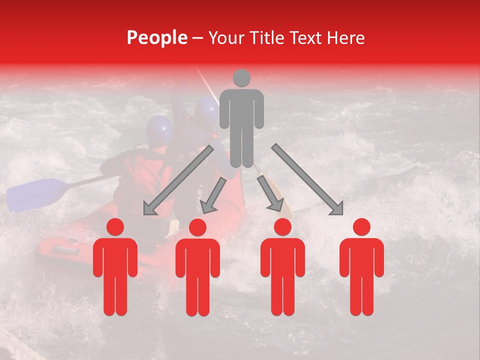 Rafting On A River Soca, Slovenia, Triglav National Park PowerPoint Template