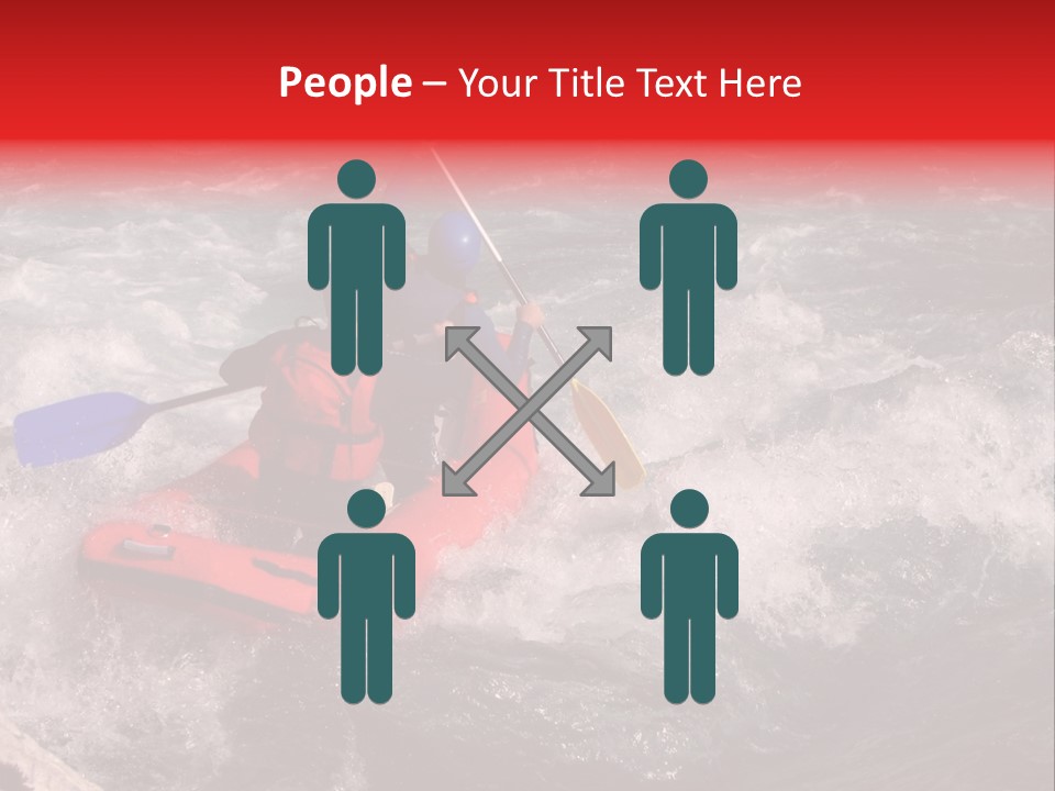 Rafting On A River Soca, Slovenia, Triglav National Park PowerPoint Template