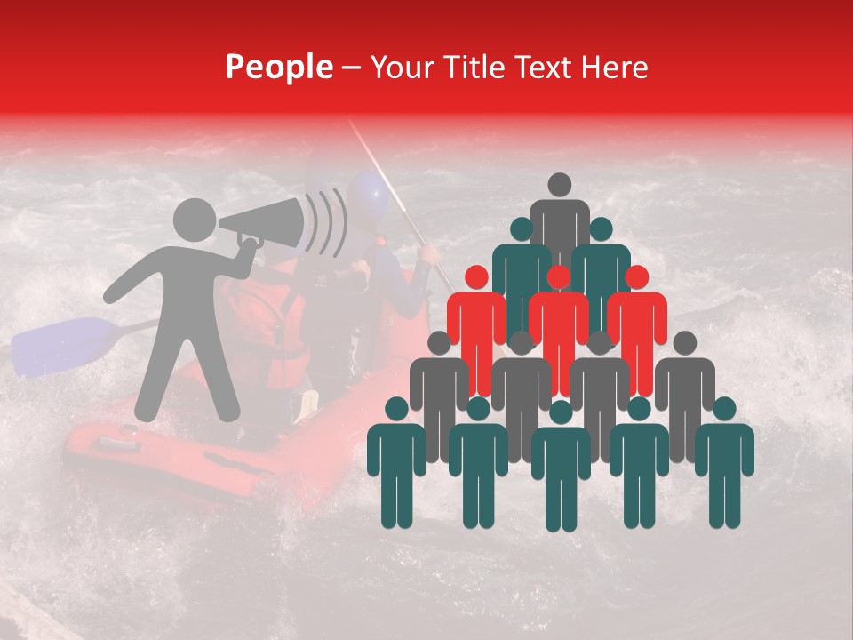 Rafting On A River Soca, Slovenia, Triglav National Park PowerPoint Template