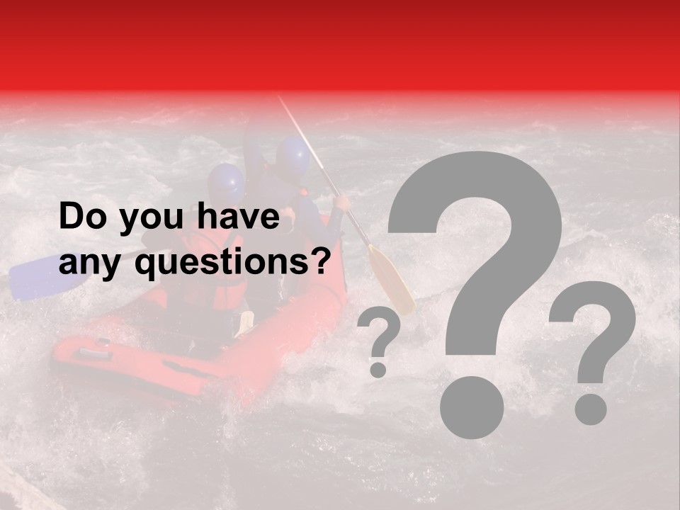 Rafting On A River Soca, Slovenia, Triglav National Park PowerPoint Template