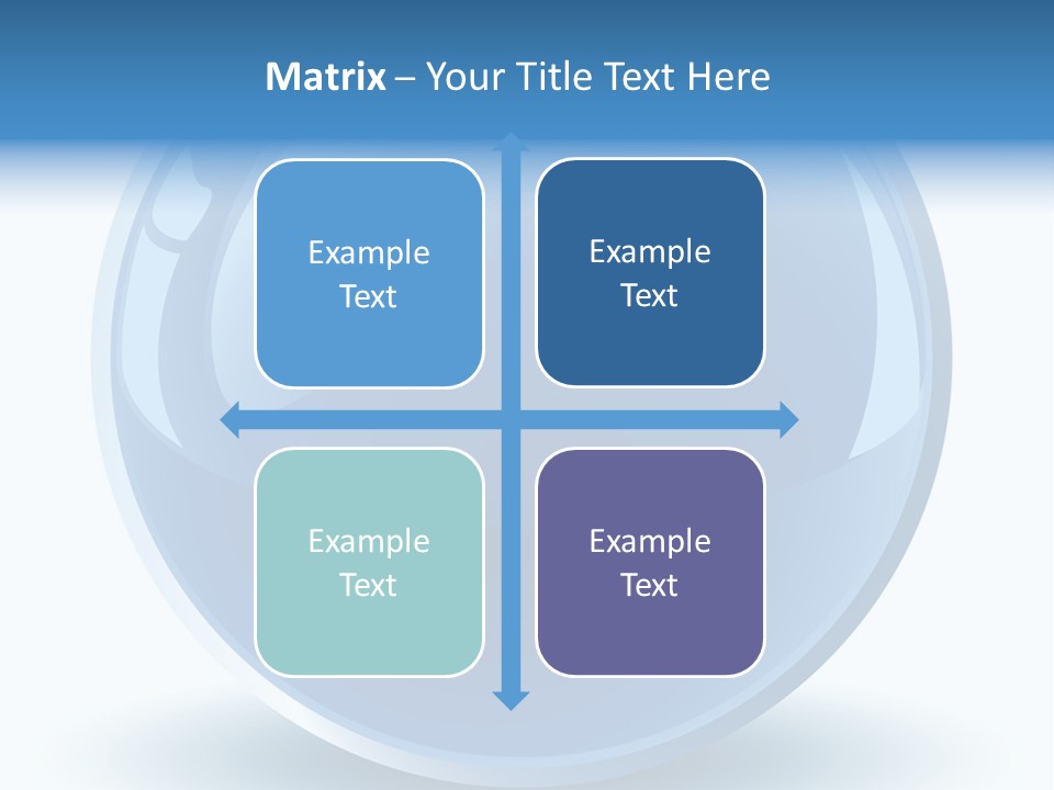 A Blue Sphere With A White Background PowerPoint Template