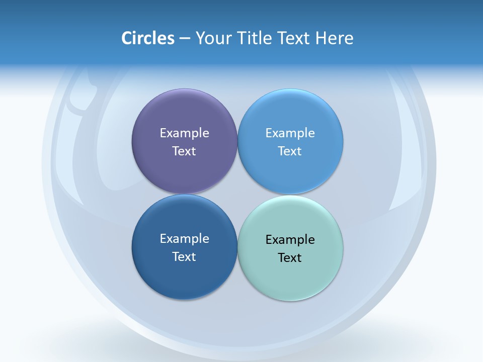 A Blue Sphere With A White Background PowerPoint Template