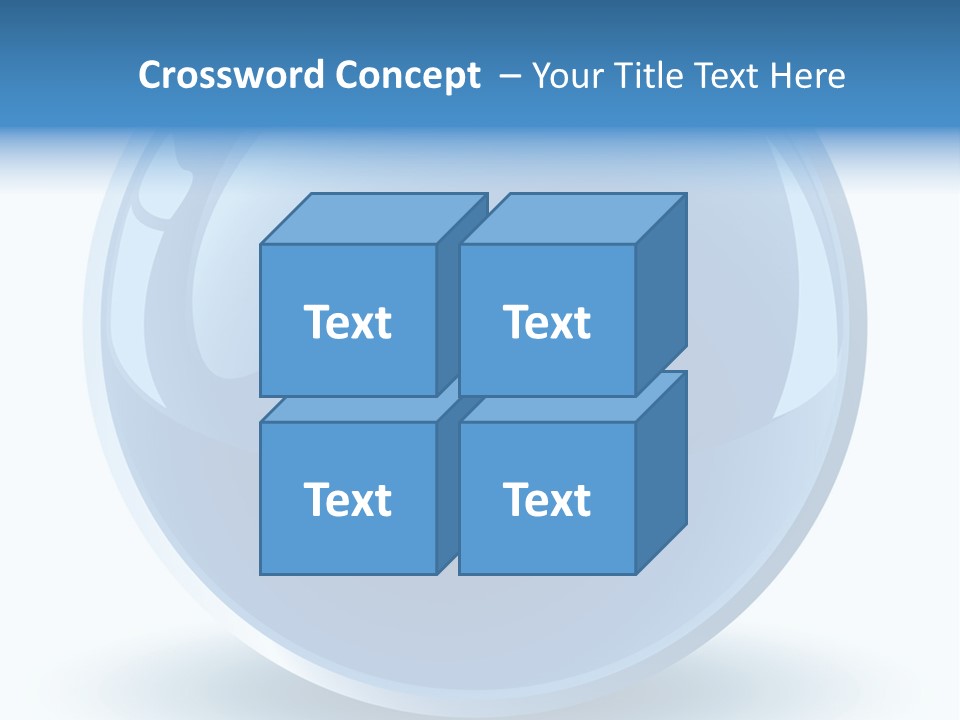 A Blue Sphere With A White Background PowerPoint Template