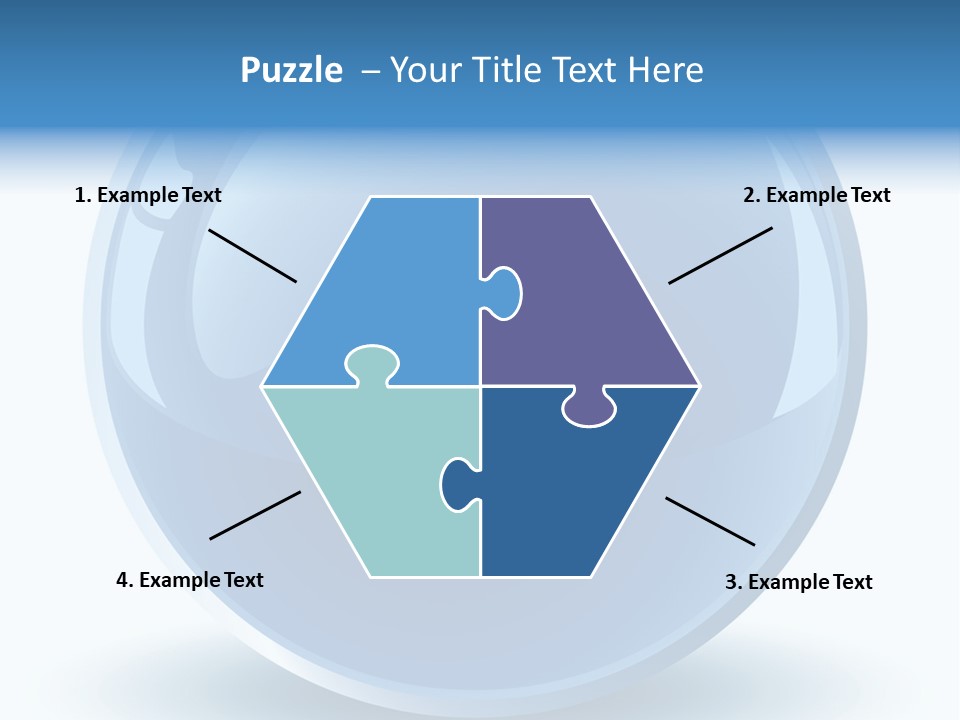 A Blue Sphere With A White Background PowerPoint Template