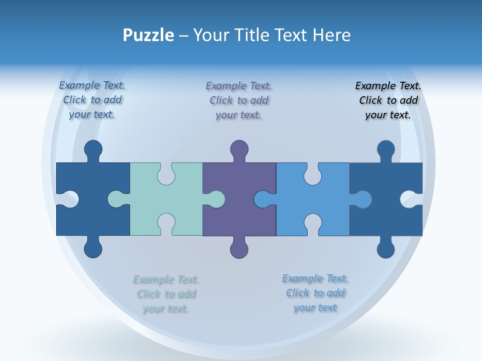 A Blue Sphere With A White Background PowerPoint Template