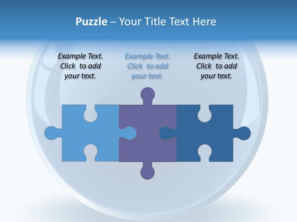 A Blue Sphere With A White Background PowerPoint Template