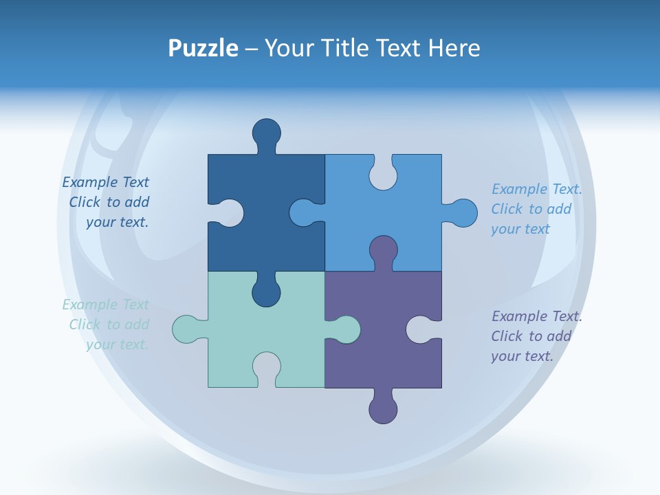 A Blue Sphere With A White Background PowerPoint Template