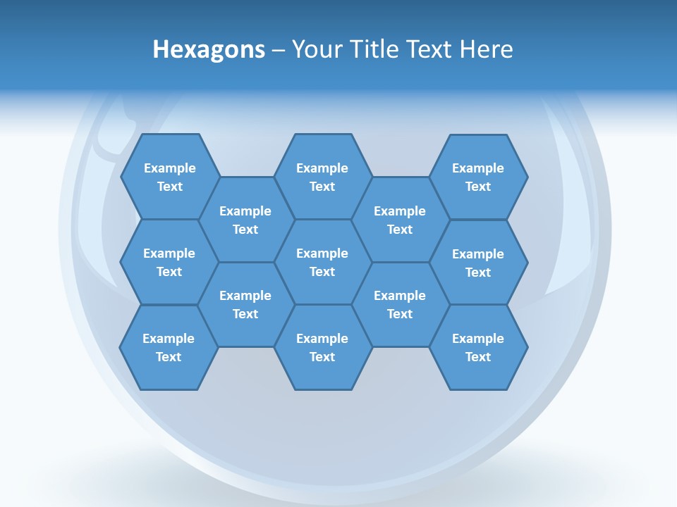 A Blue Sphere With A White Background PowerPoint Template