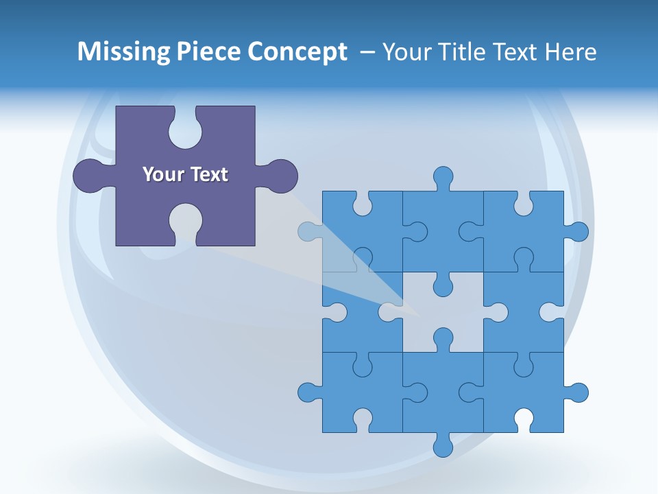 A Blue Sphere With A White Background PowerPoint Template