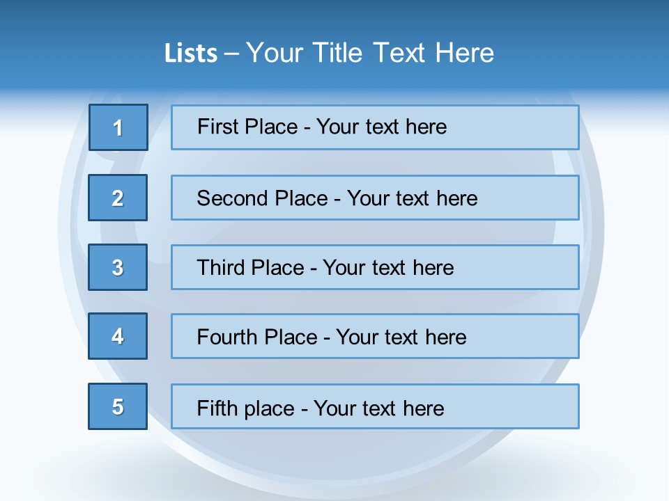 A Blue Sphere With A White Background PowerPoint Template
