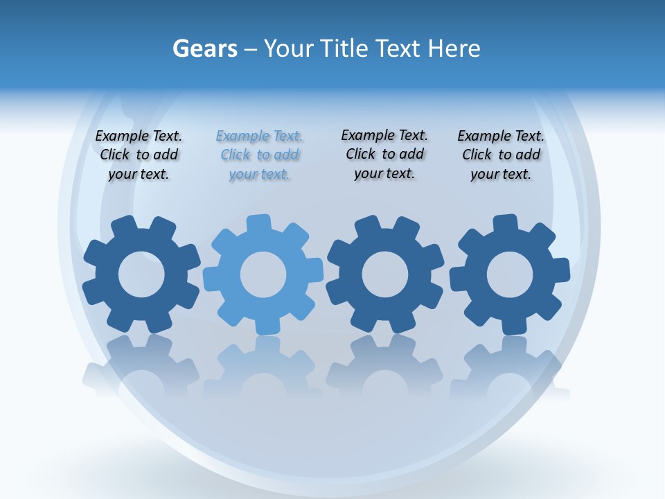 A Blue Sphere With A White Background PowerPoint Template