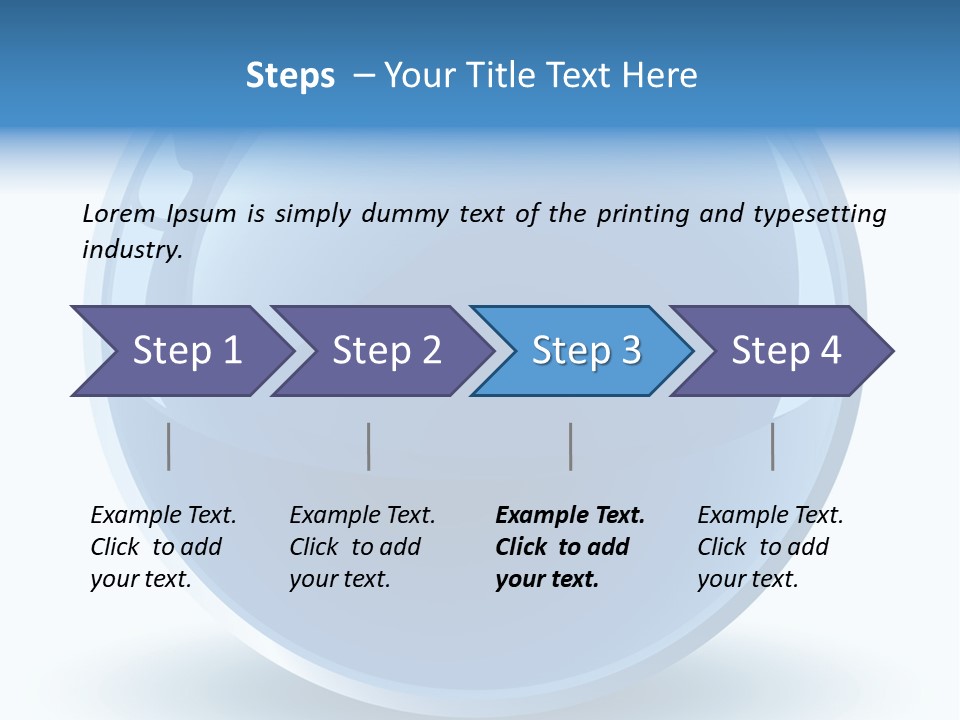 A Blue Sphere With A White Background PowerPoint Template