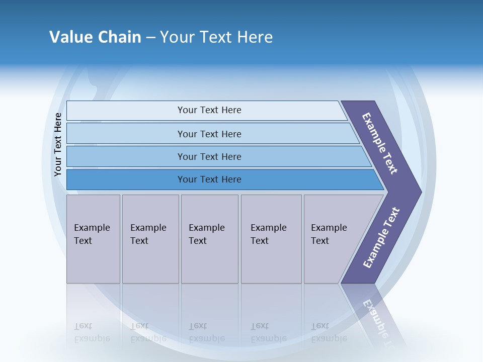 A Blue Sphere With A White Background PowerPoint Template