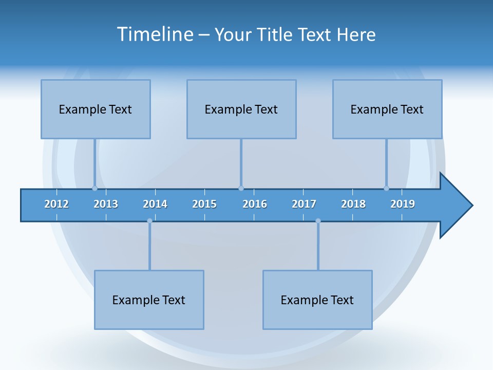 A Blue Sphere With A White Background PowerPoint Template