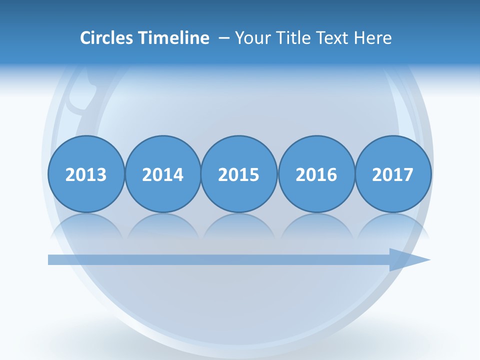 A Blue Sphere With A White Background PowerPoint Template